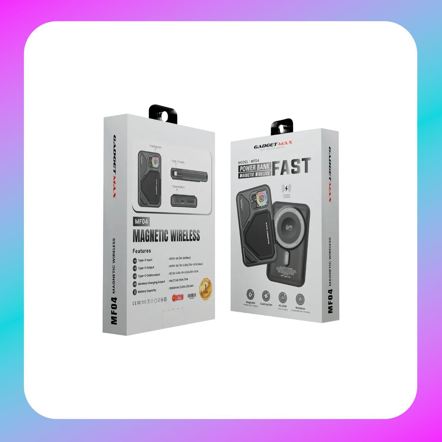 Gadget Max MF04 10000mAh 7In1 Magsafe Power Bank Secondary image