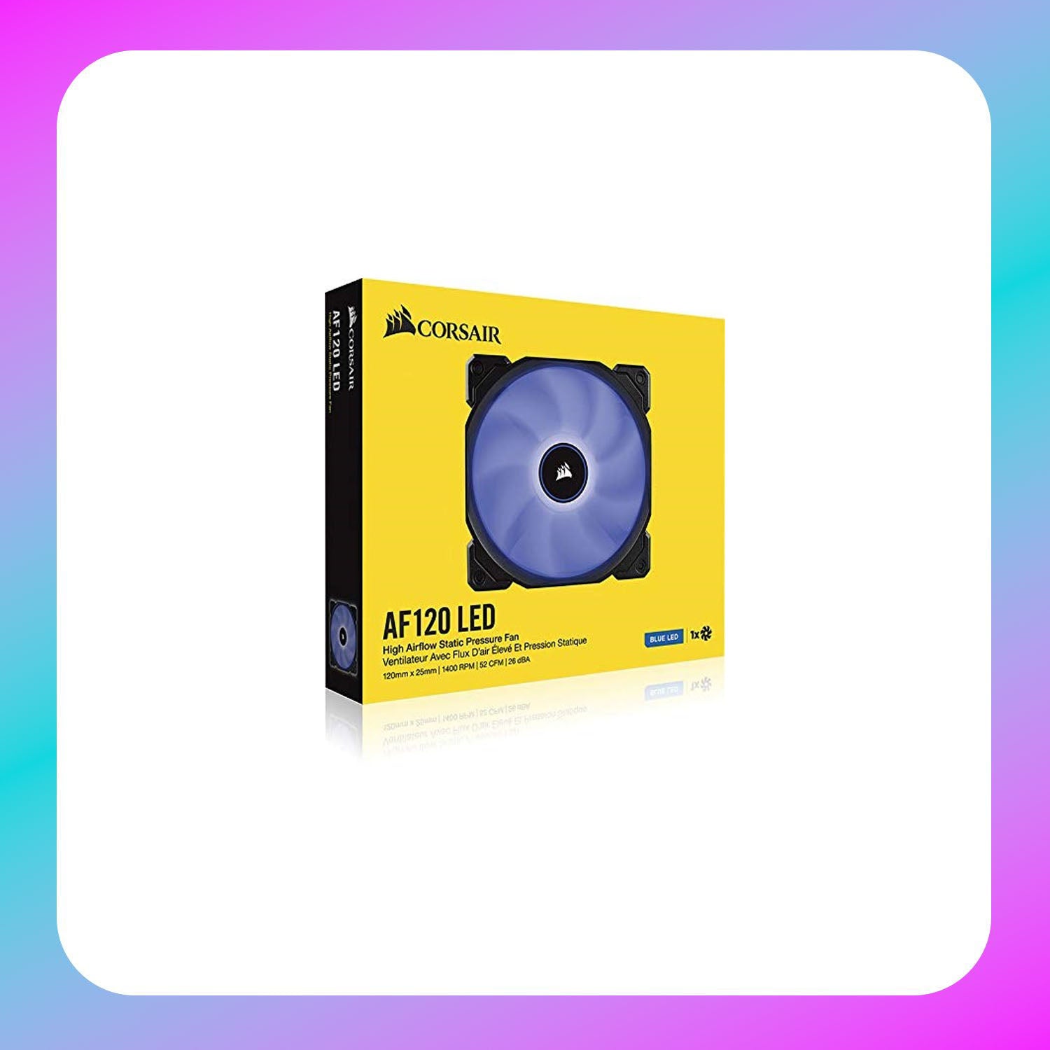 CORSAIR AF Series, AF120 LED (2018), Blue, 120mm, Single Pack
