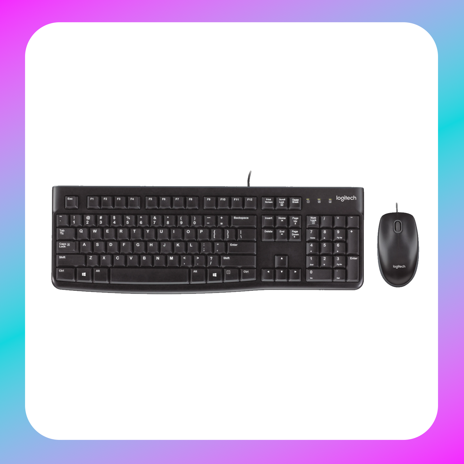 Logitech MK120 CORDED KEYBOARD AND MOUSE COMBO Main image