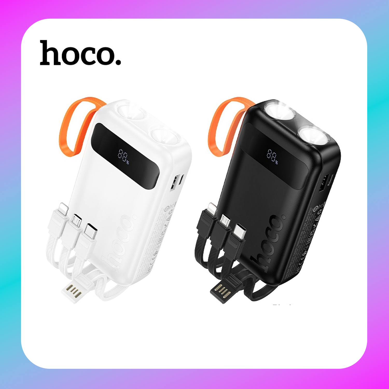 Hoco J151 Spirit dual lighting four-cable power bank(10000mAh) Secondary image