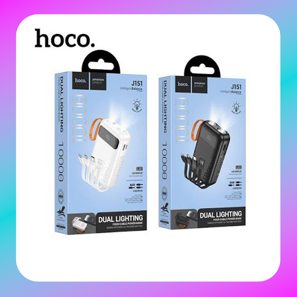 Hoco J151 Spirit dual lighting four-cable power bank(10000mAh)