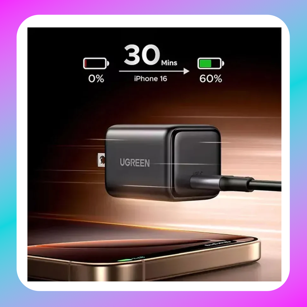 UGREEN 30W 1C GaN Fast Charger (US Space Gray)