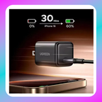 UGREEN 30W 1C GaN Fast Charger (US Space Gray)