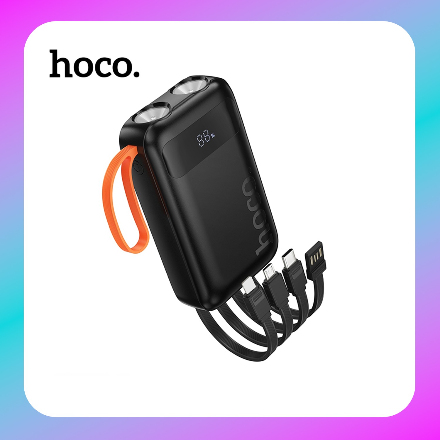 Hoco J151 Spirit dual lighting four-cable power bank(10000mAh)