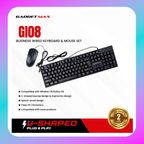 GADGET MAX GI08 BUSINESS WIRED KEYBOARD & MOUSE SET