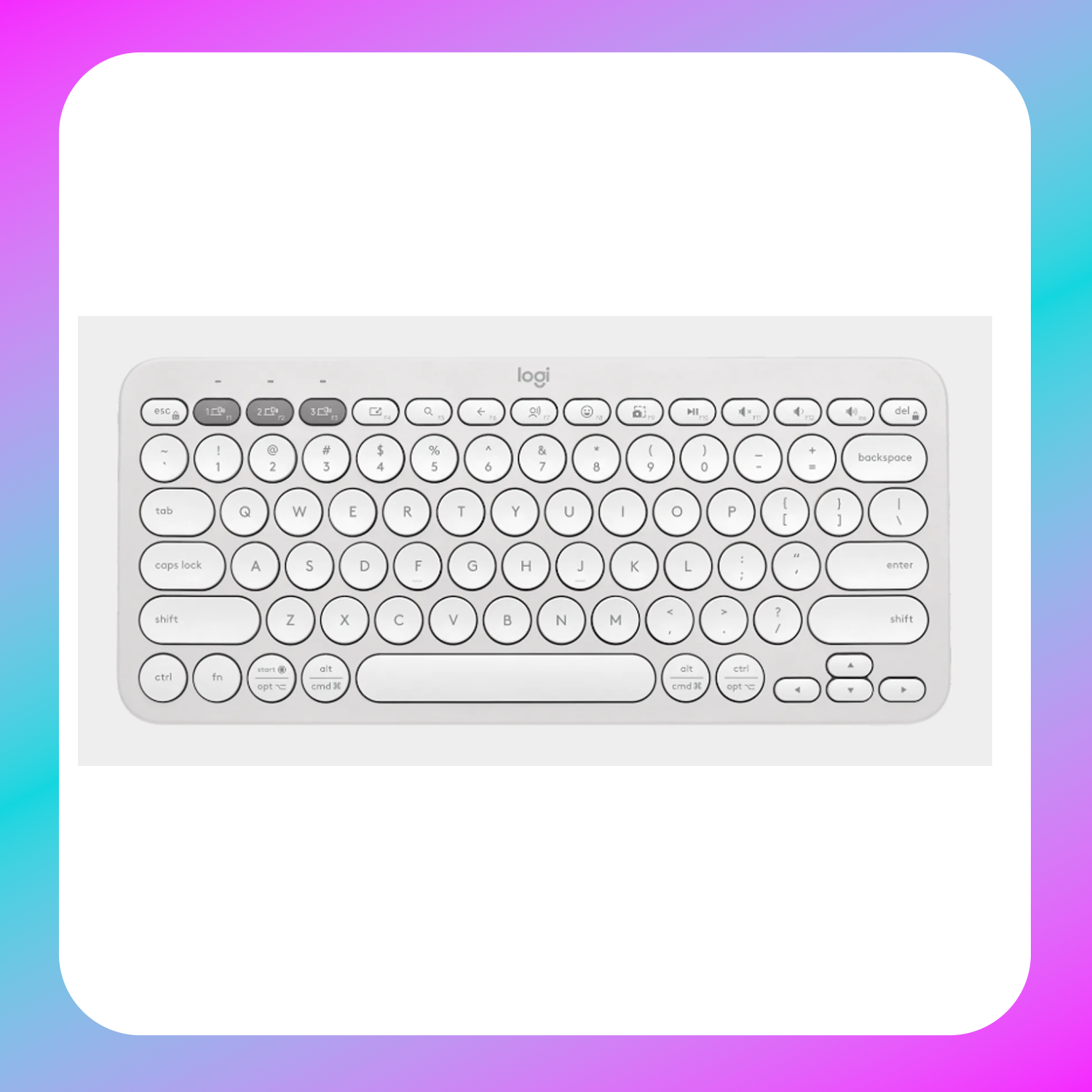 Logitech Pebble Keys 2 K380s Bluetooth Keyboard - Tonal White Main image