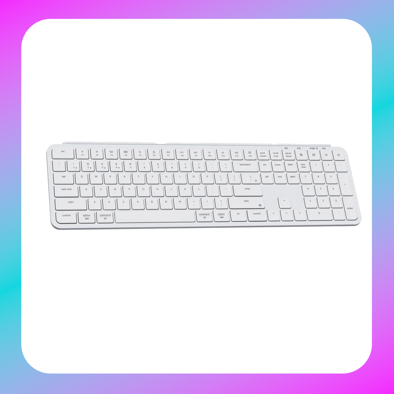 Keychron B6 Pro Ultra-Slim Wireless Keyboard - Ivory White