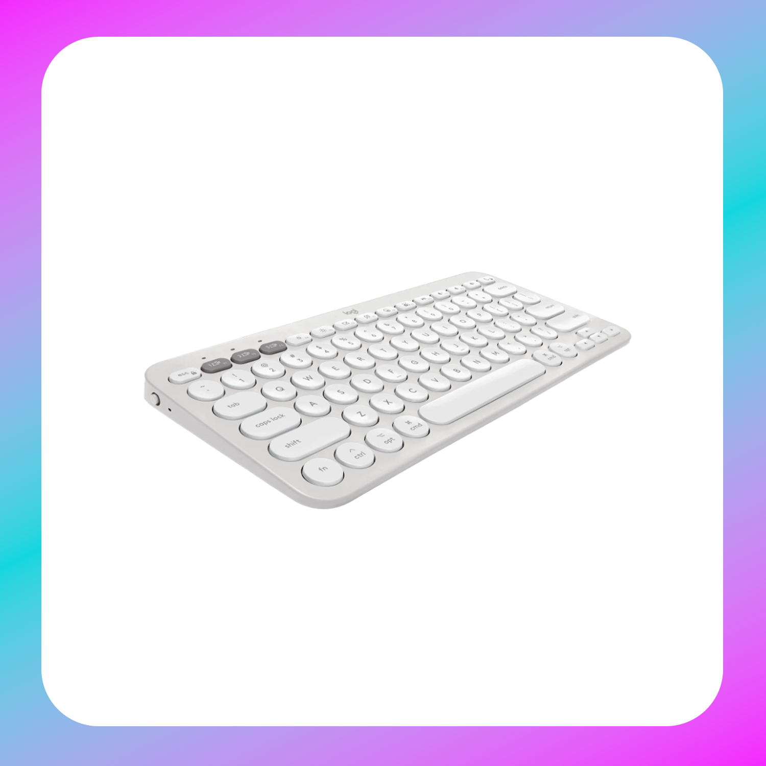 Logitech Pebble Keys 2 K380s Bluetooth Keyboard - Tonal White