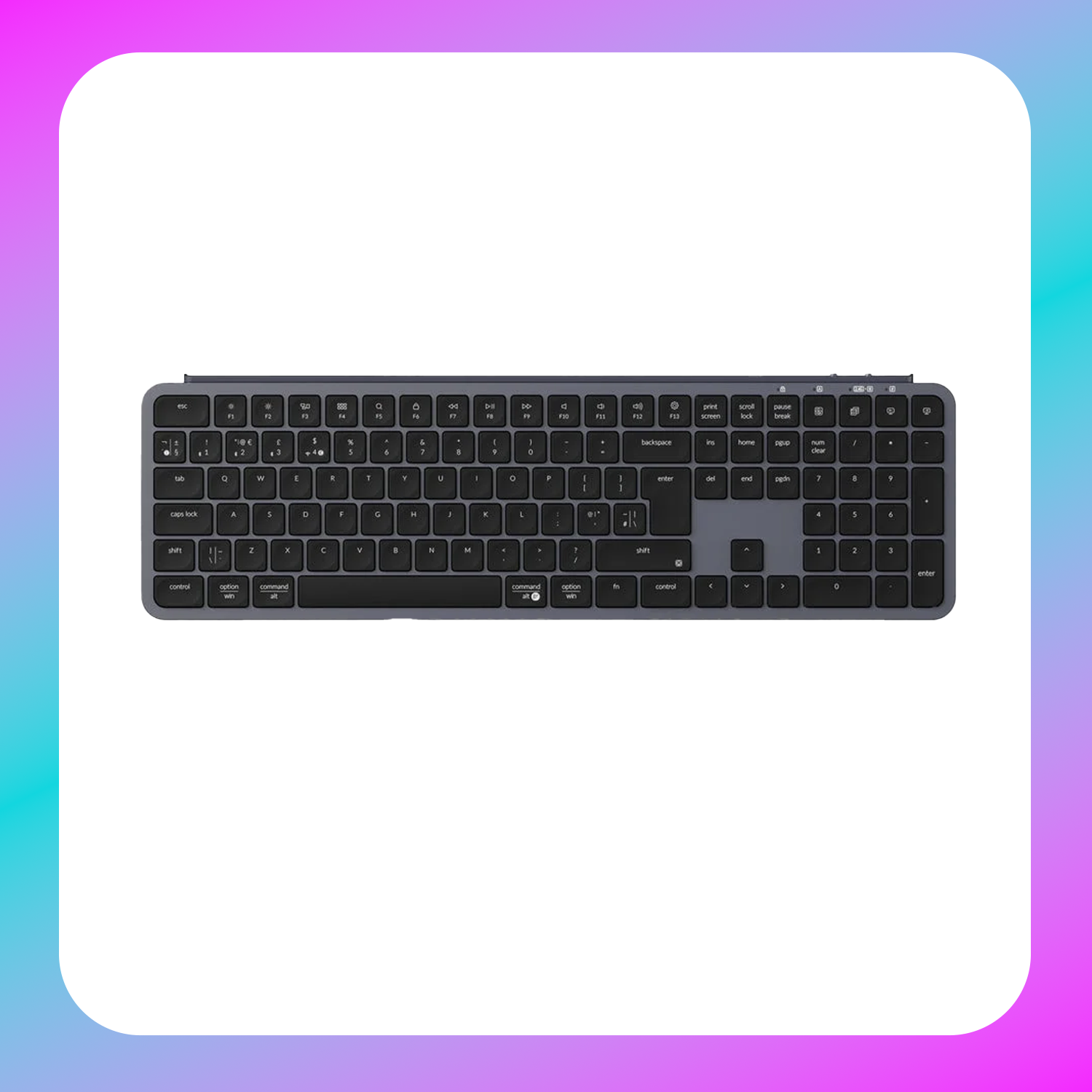 Keychron B6 Pro Ultra-Slim Wireless Keyboard - Space Gray