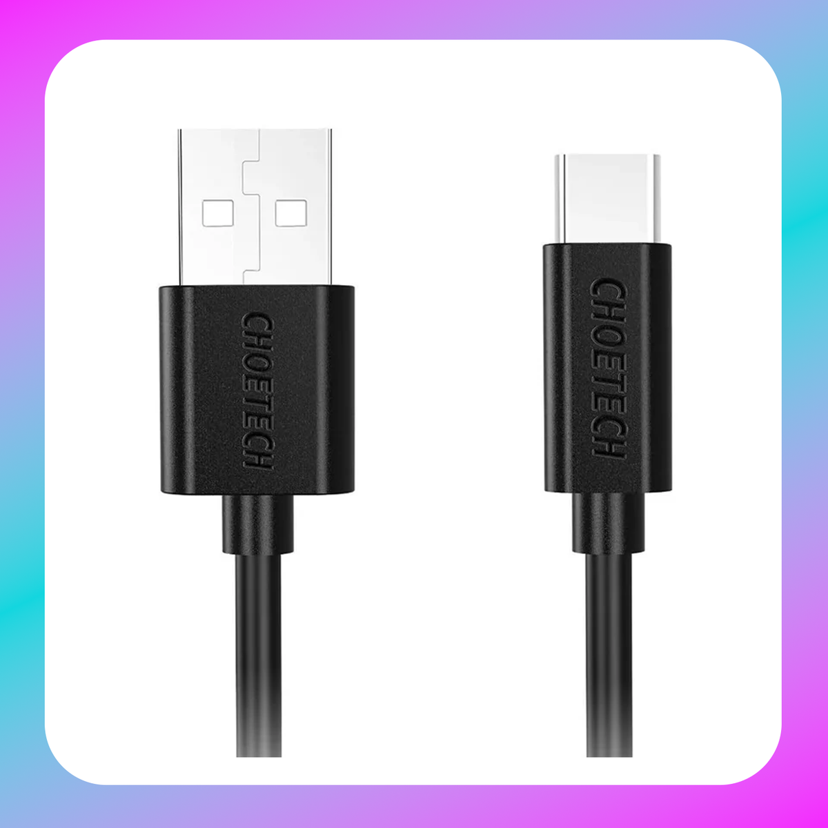 Choetech USB-A to type-c PVC cable 2m (AC0004) Main image