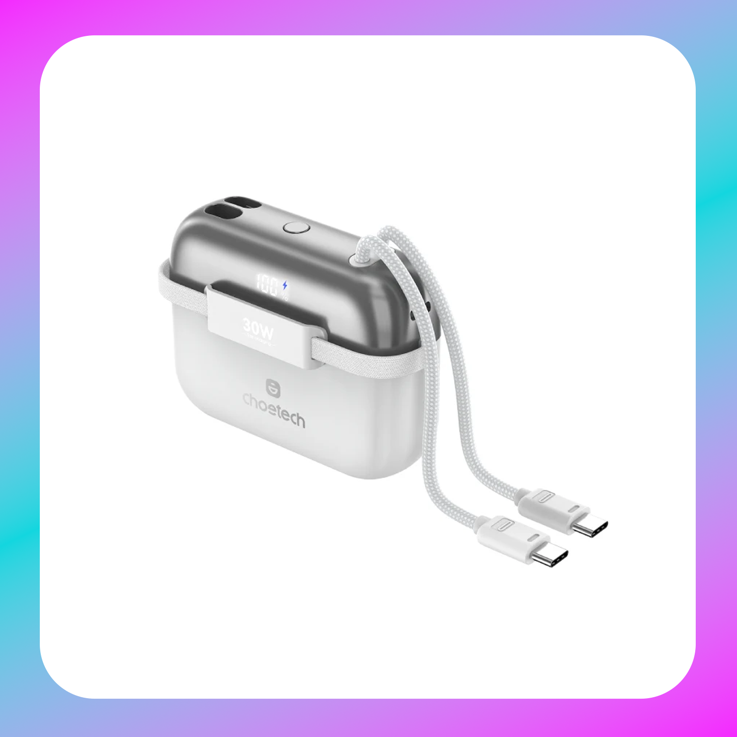 Choetech 10000 mAh 30W 2C Line Power Bank (B812) Secondary image
