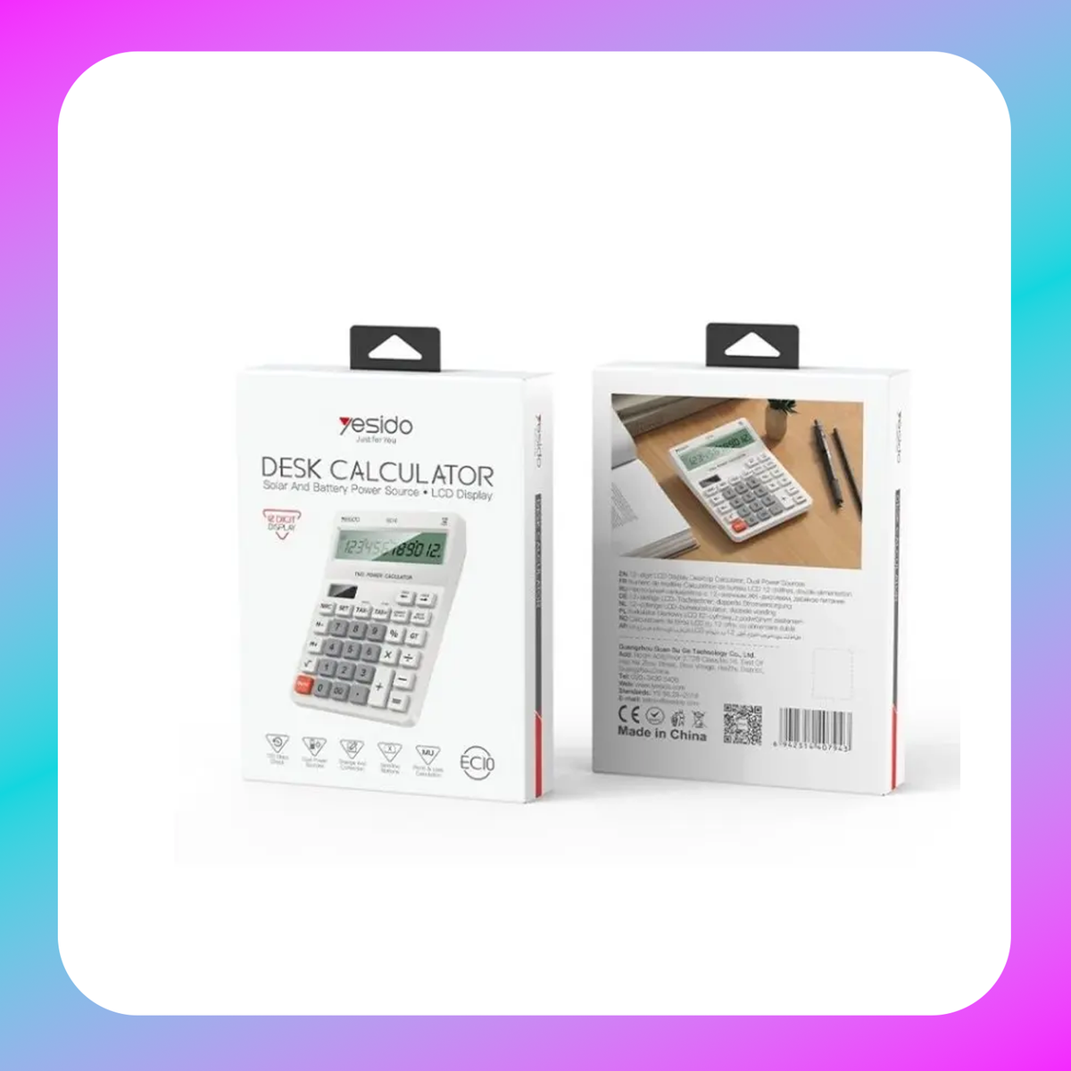 Yesido EC10 White Office Calculator