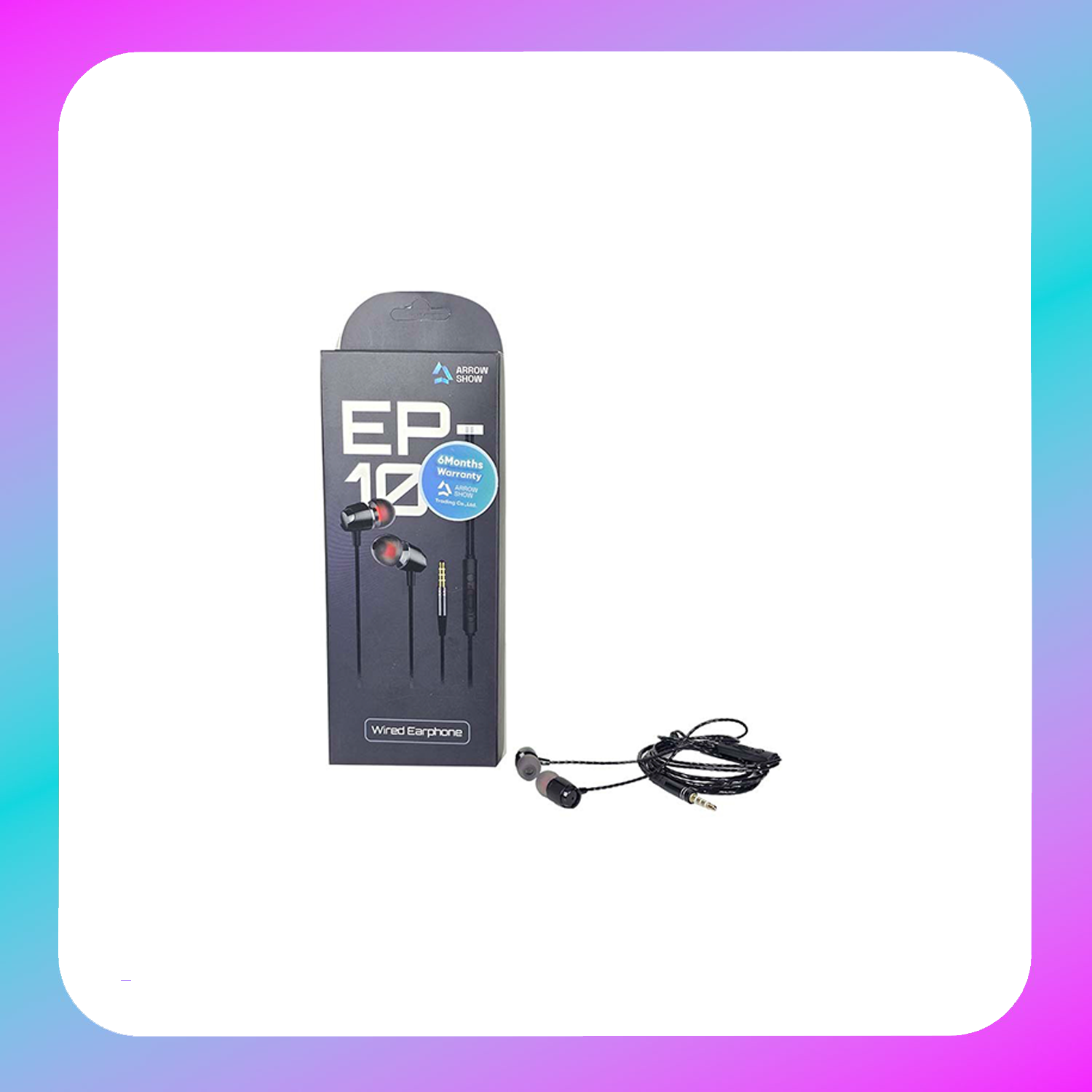 Arrow Show EP 10 TPE Material 3.5mm jack Earphone -Black Main image