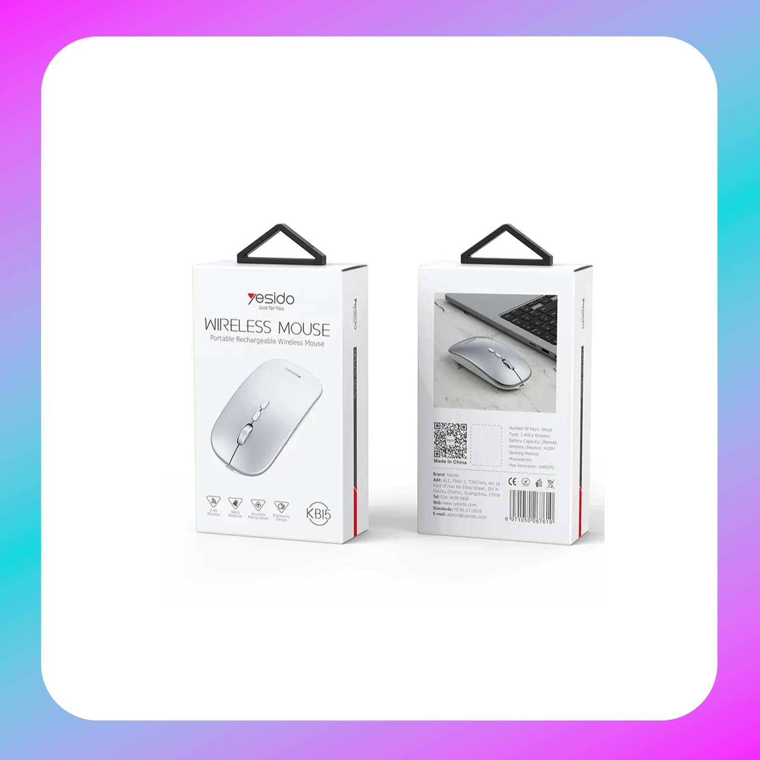 Yesido KB15 Slim 2.4G Rechargeable Wireless Mouse Secondary image