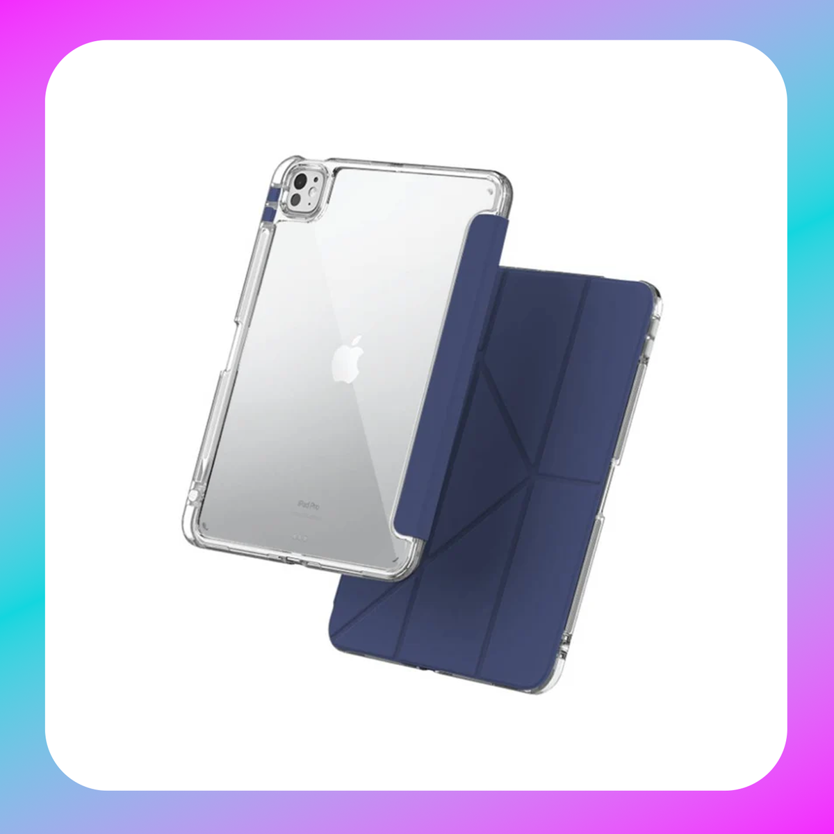 Mutural Clear Pro Folio Case for iPad