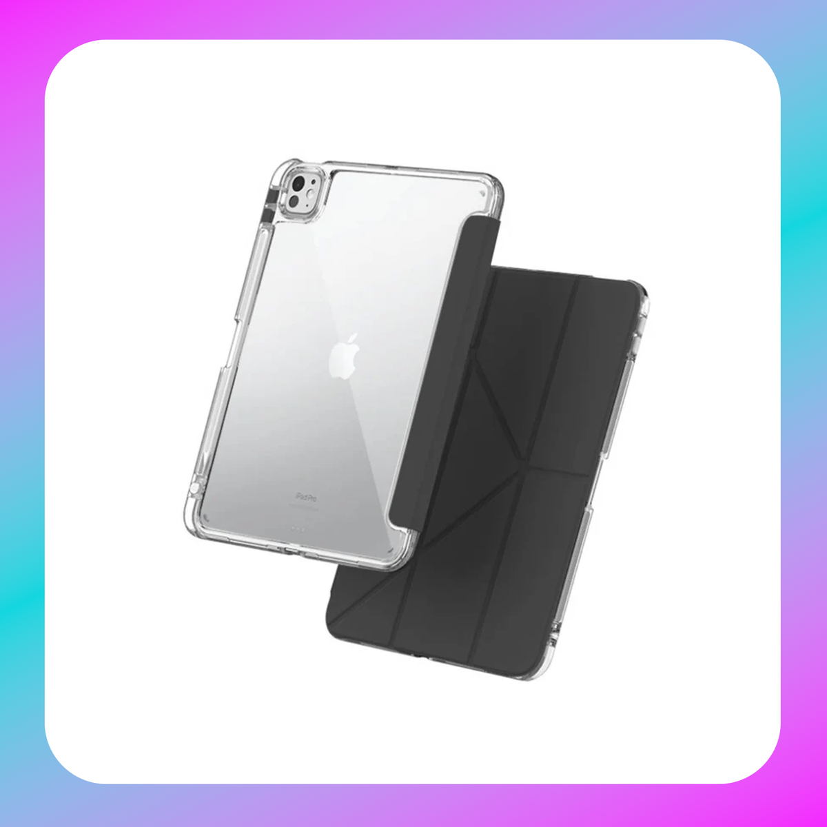 Mutural Clear Pro Folio Case for iPad