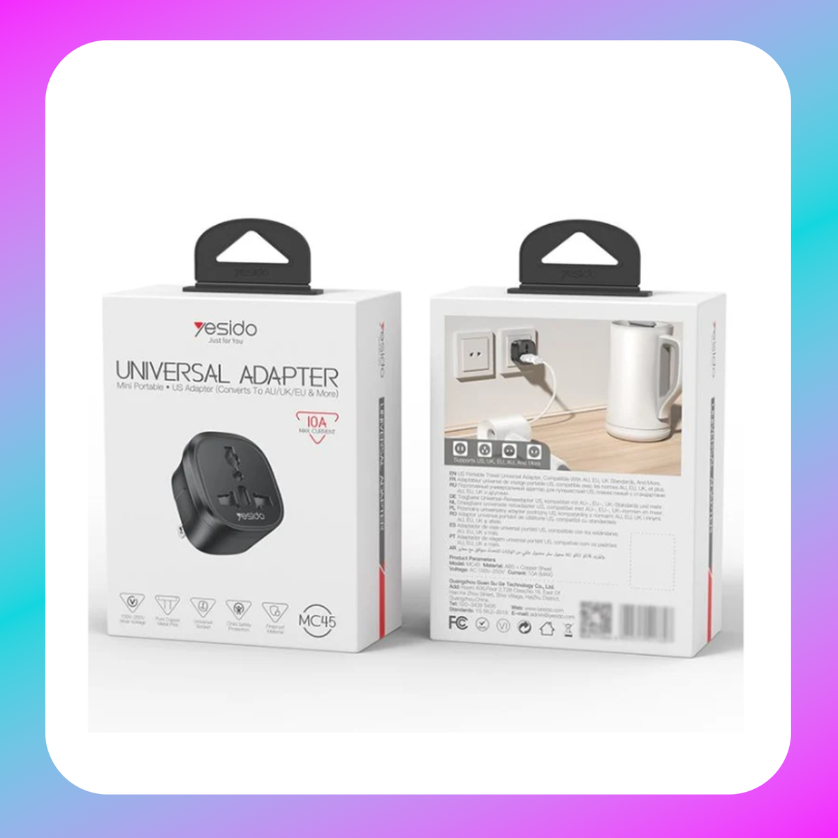 Yesido MC45 US / AU Plug Converter Travel