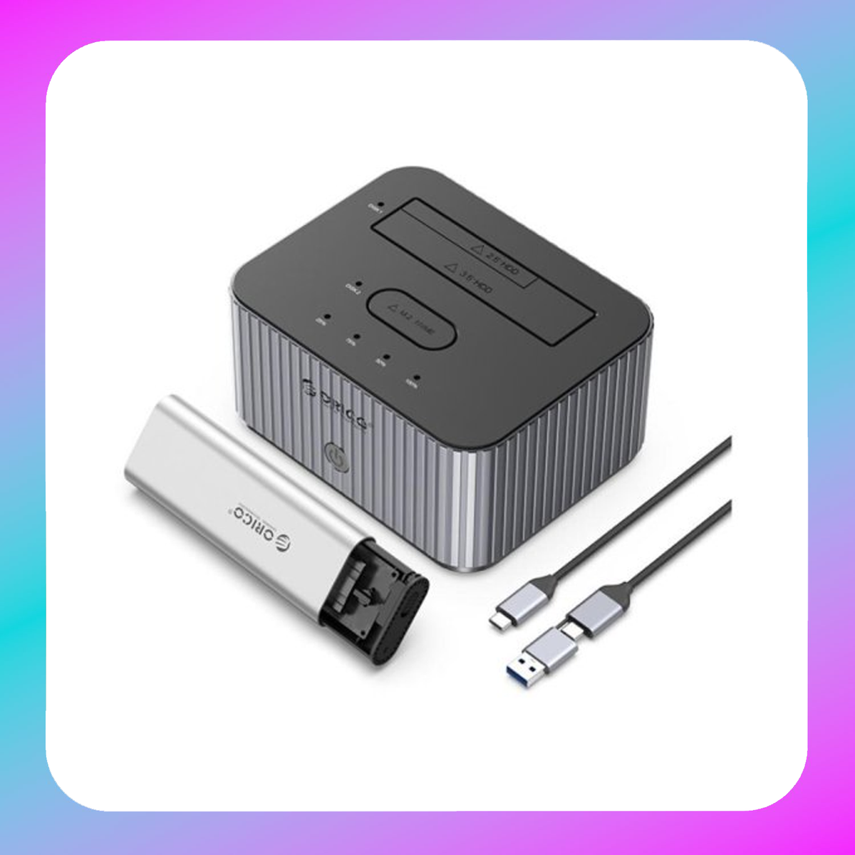ORICO 2-Bay Hard Drive Docking Station(IT28E-C-EU-GY-BP)