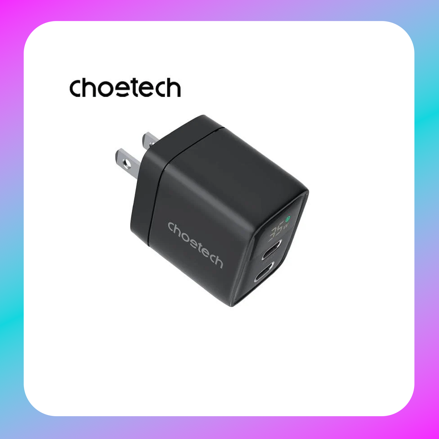 Choetech PD 35W GaN Dual Type-C Charger (PD6051) Secondary image