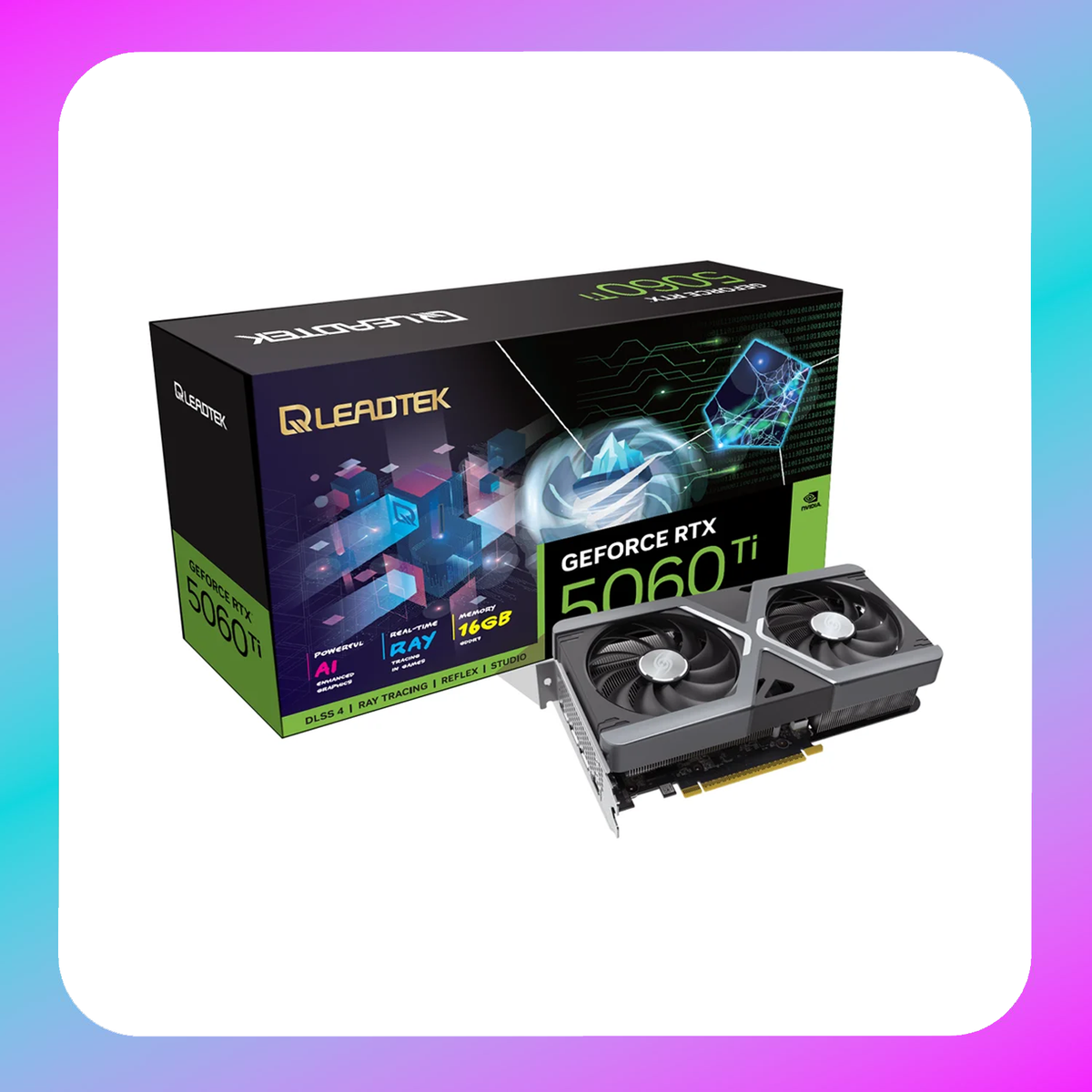 LeadTek RTX 5060 Ti Hurricane GDDR7 16G, 2x8pin PCIe connectors