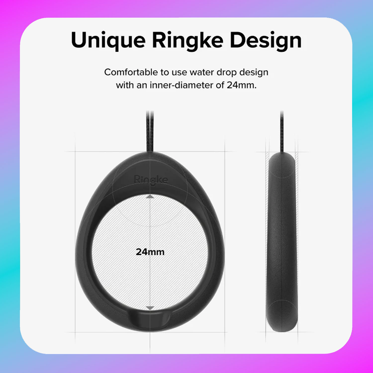 Ringke Finger Ring Strap (Black)