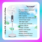 TDS AC/DC Stand Fan (SF-1602R DC)