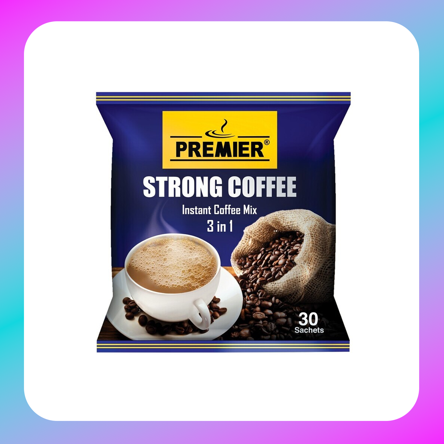 PREMIER STRONG COFFEE - 18G (1Ctn)