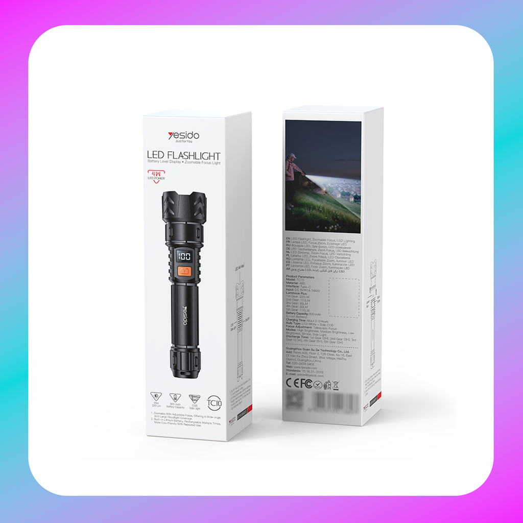 Yesido TC10 (telescopic flashlight Lamp )