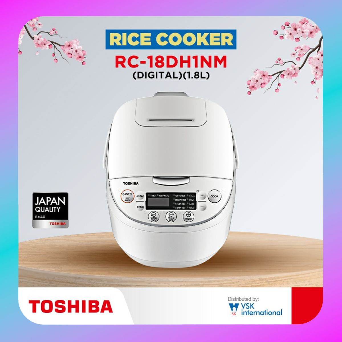 TOSHIBA RICE COOKER RC-18DH1NM