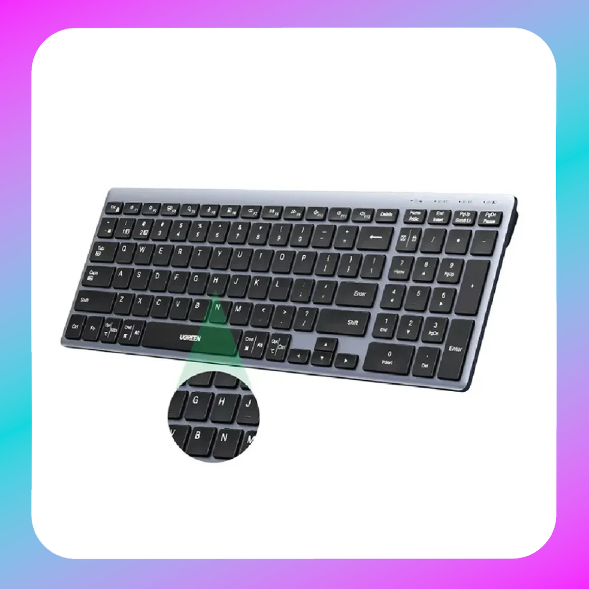 UGREEN Multi Mode Rechargeable Wireless & Bluetooth Keyboard