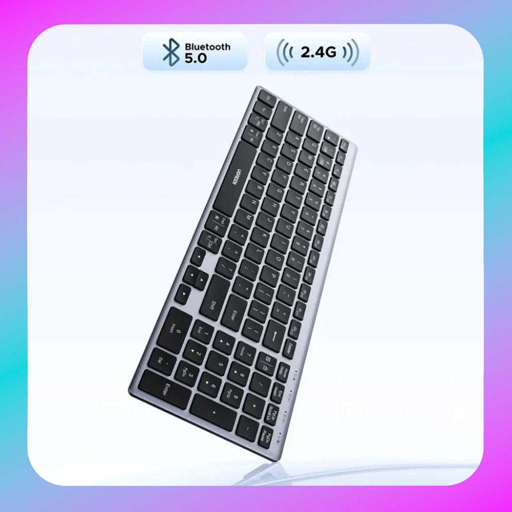 UGREEN Multi Mode Rechargeable Wireless & Bluetooth Keyboard