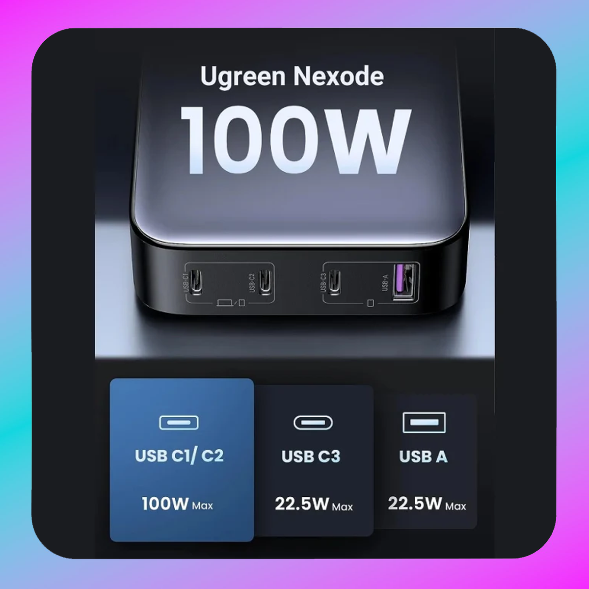 UGREEN Nexode 100W Desktop Charger US