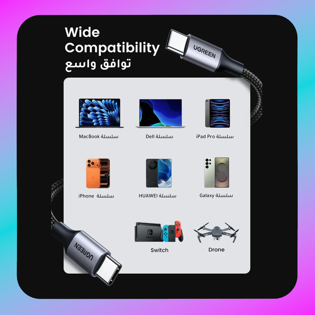 UGREEN USB-C to C PD Fast Charging Cable 1m