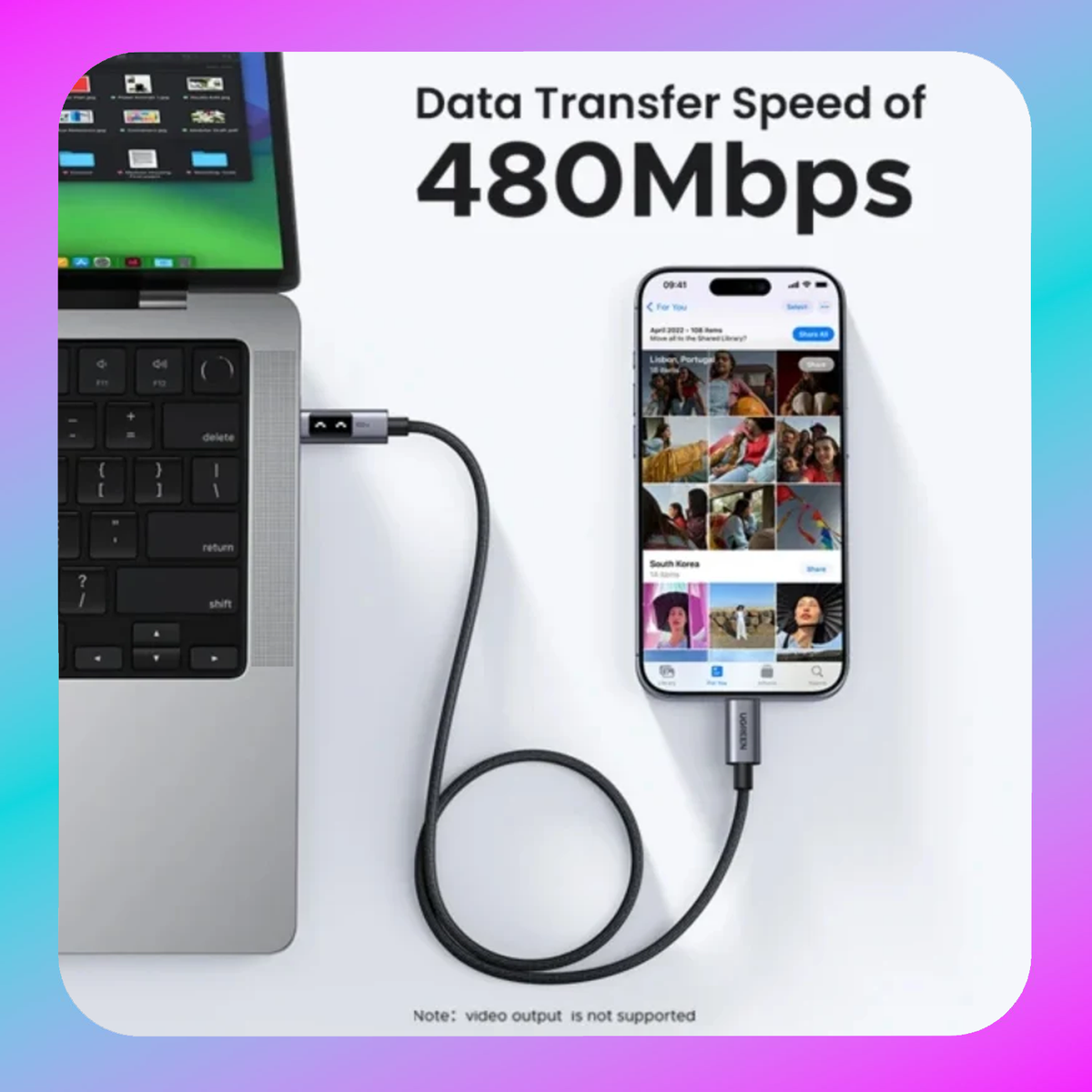 UGREEN Uno USB-C to C PD Fast Charging Cable 3m