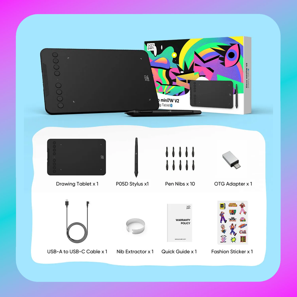 XP pen Deco mini7W V2 (wireless)