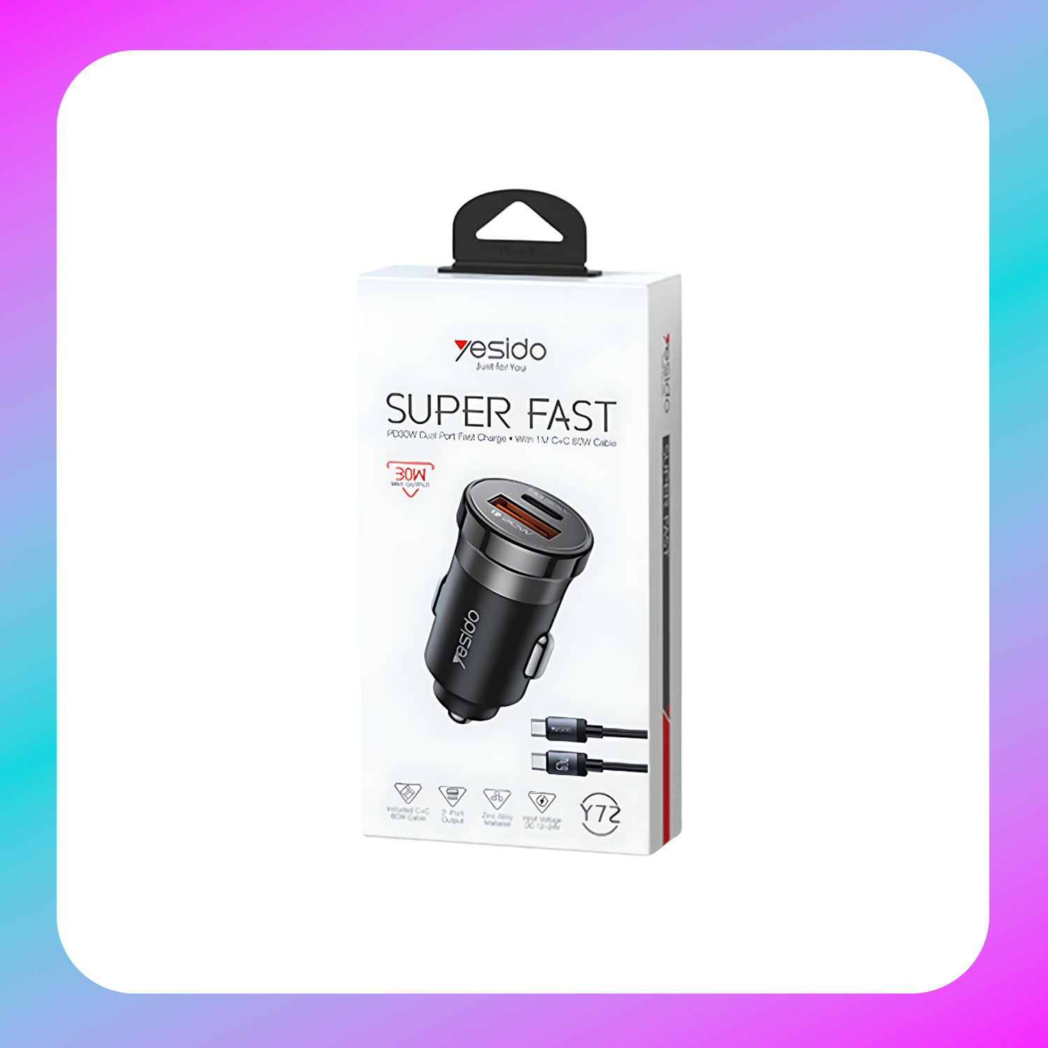 Yesido Y72 30W A+C 30W car charger Secondary image