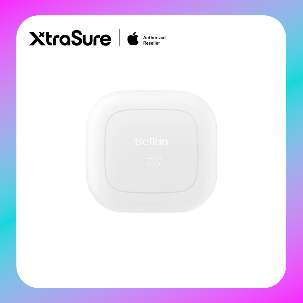 Belkin Boost Charge Pro Dual USB-C GaN Wall Charger (67 W) 3 Pin (White)