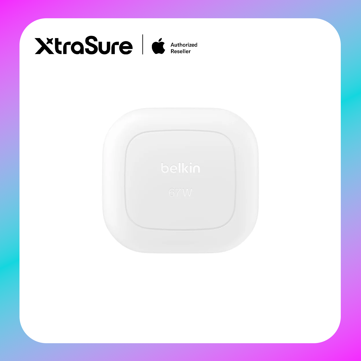 Belkin Boost Charge Pro Dual USB-C GaN Wall Charger (67 W) 3 Pin (White)