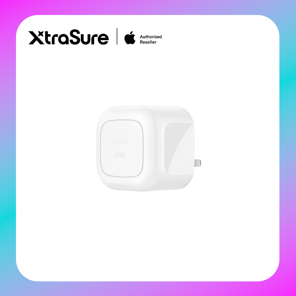 Belkin Boost Charge Cube USB-C Wall Charger (30W) 3 Pin (White)