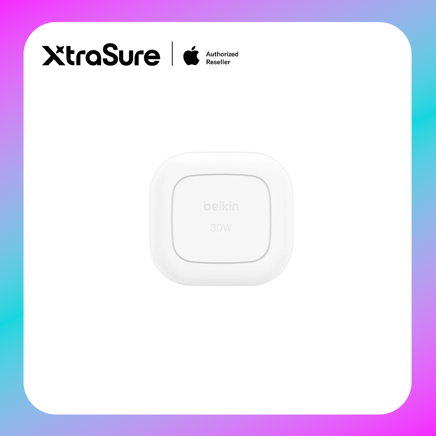Belkin Boost Charge Cube USB-C Wall Charger (30W) 3 Pin (White)