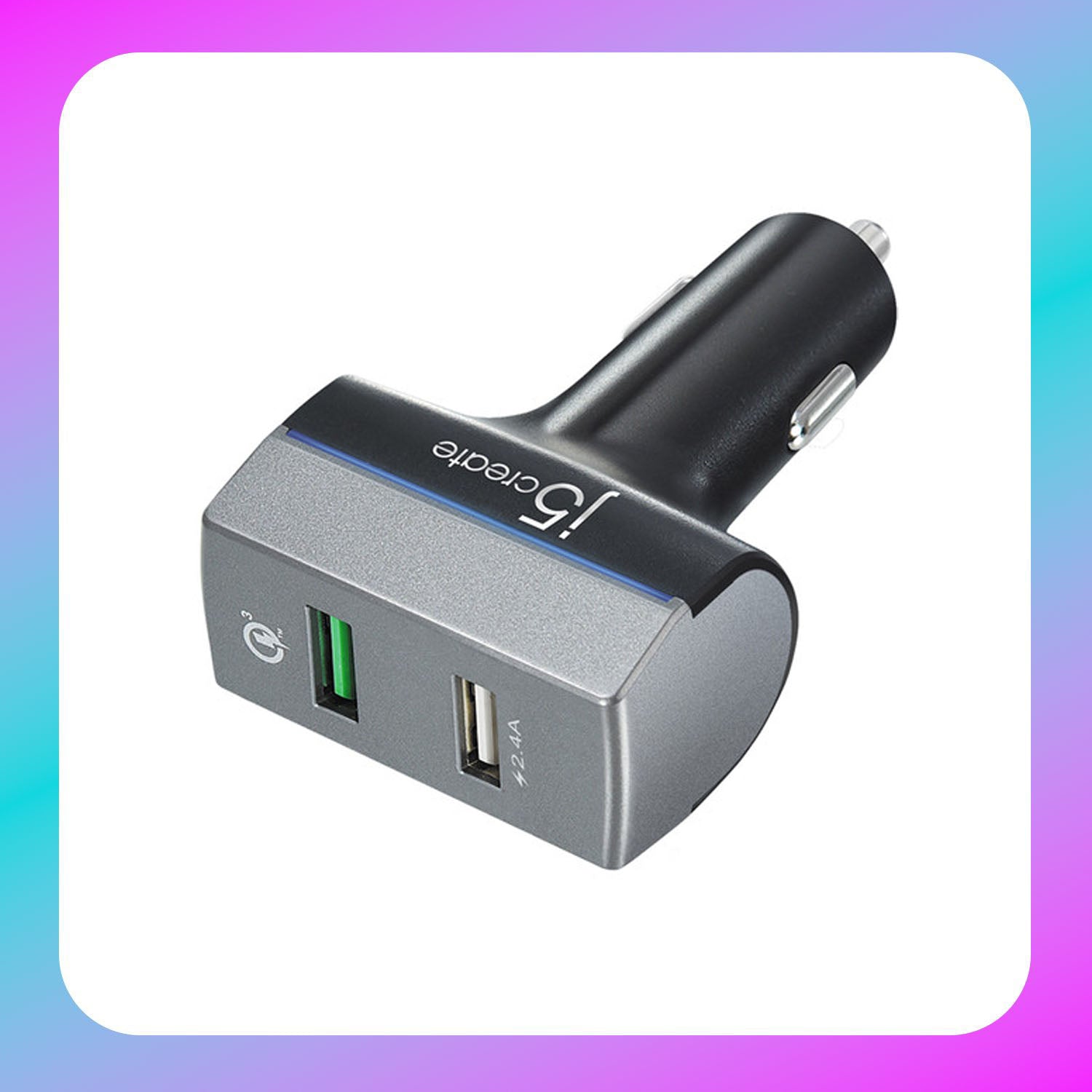 J5 Create 2-Port USB QC 3.0 Car Charger Secondary image