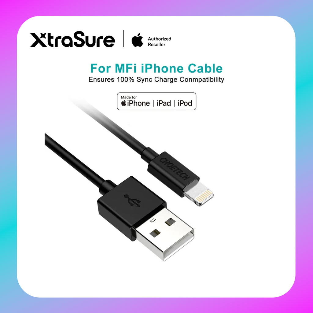 Choetech USB-A to Lightning Cable 1.2M (IP0027) White