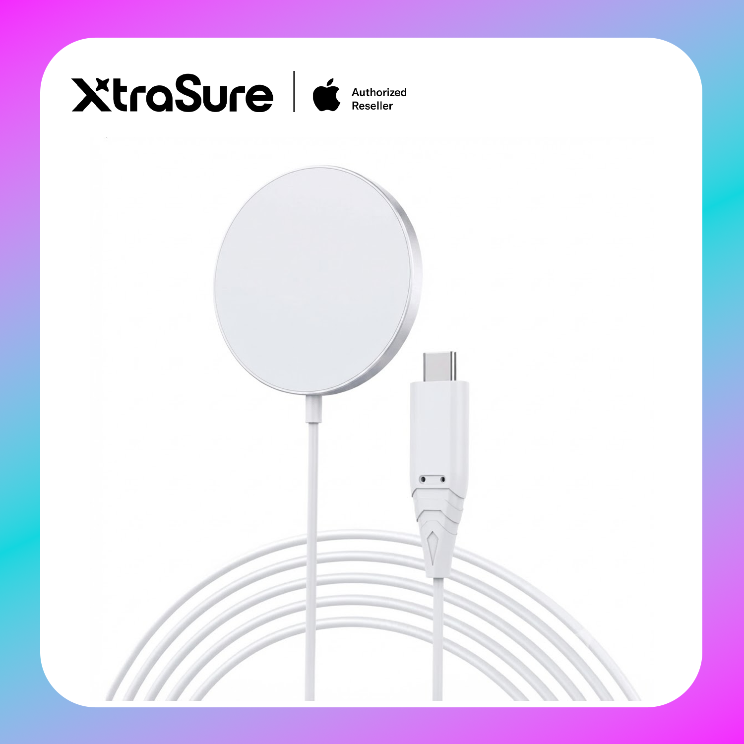 Choetech 15W Removable Wireless Magenetic Charger for iPhone (T518-F) White Secondary image