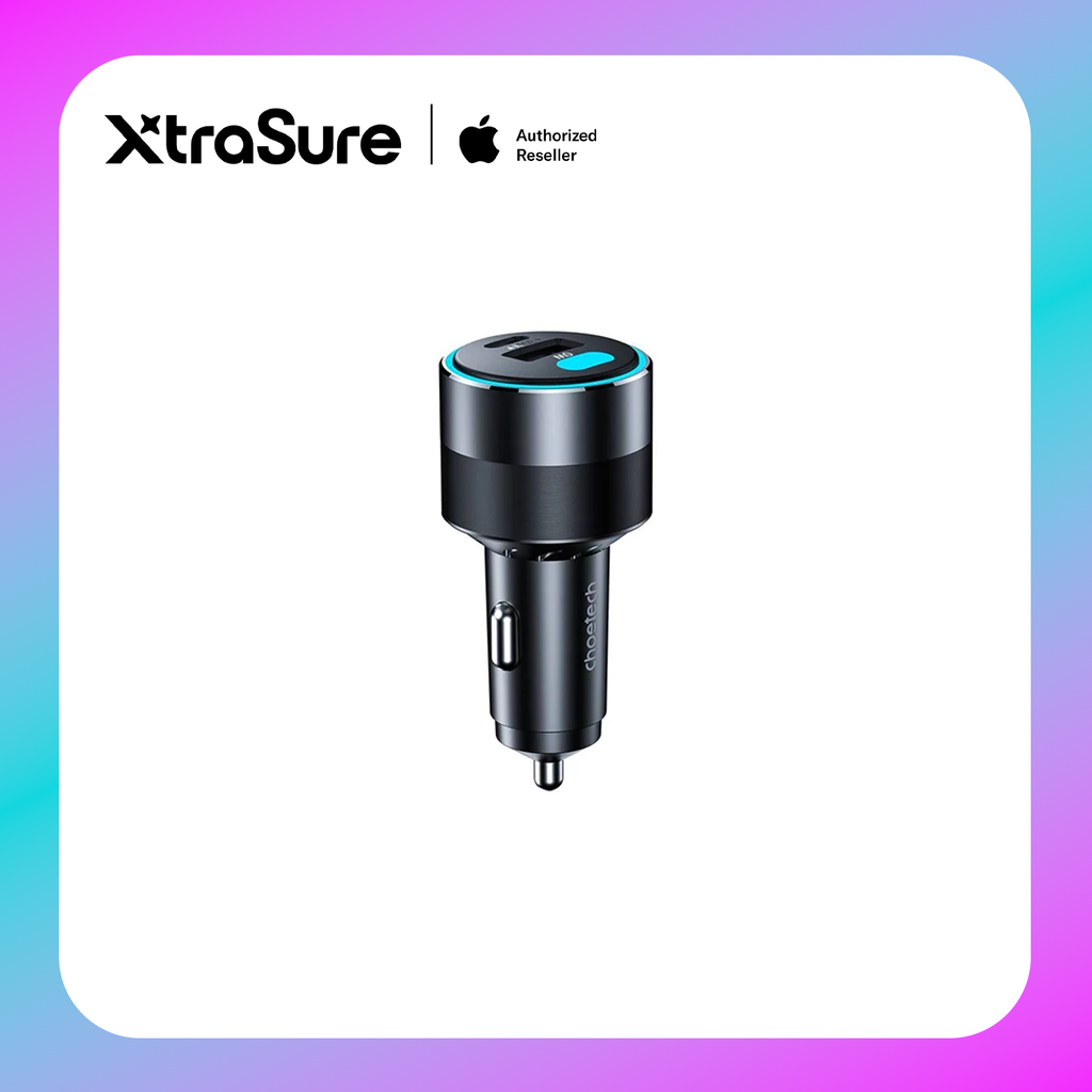 Choetech 130W Dual USB-C Fast Car Charger (TC0011) Black