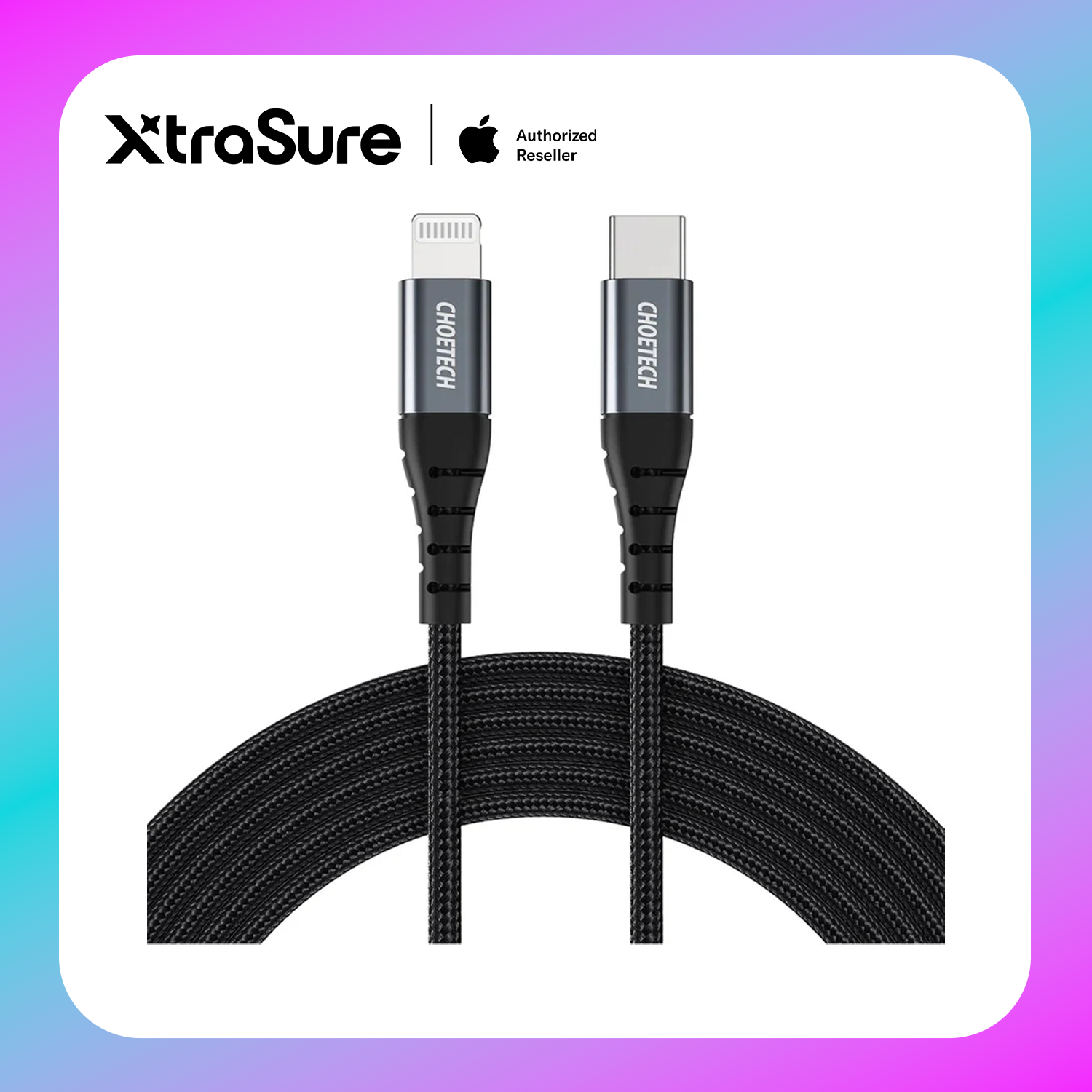 Choetech USB-C to Lightning MFI Cable 1.2m (IP0039) Black