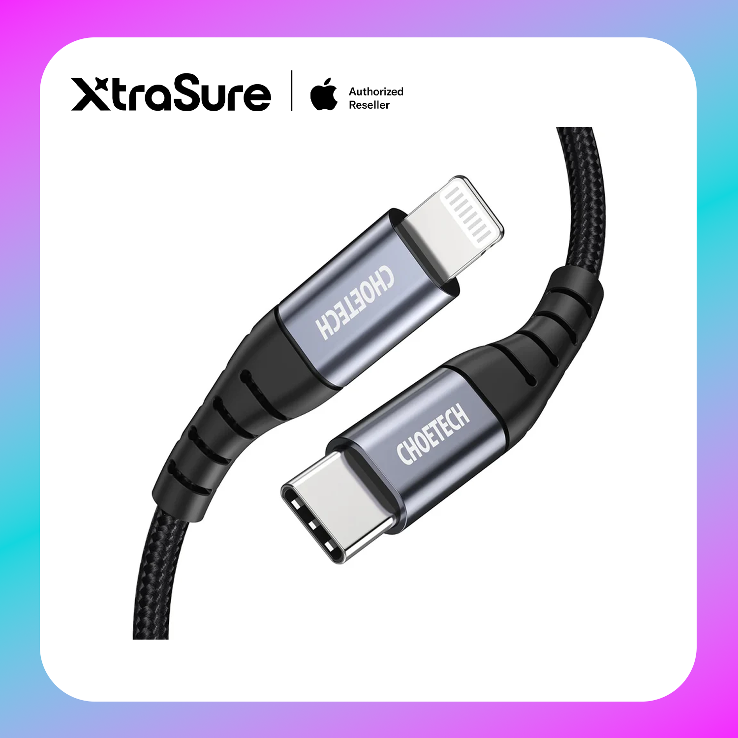 Choetech USB-C to Lightning MFI Cable 1.2m (IP0039) Black
