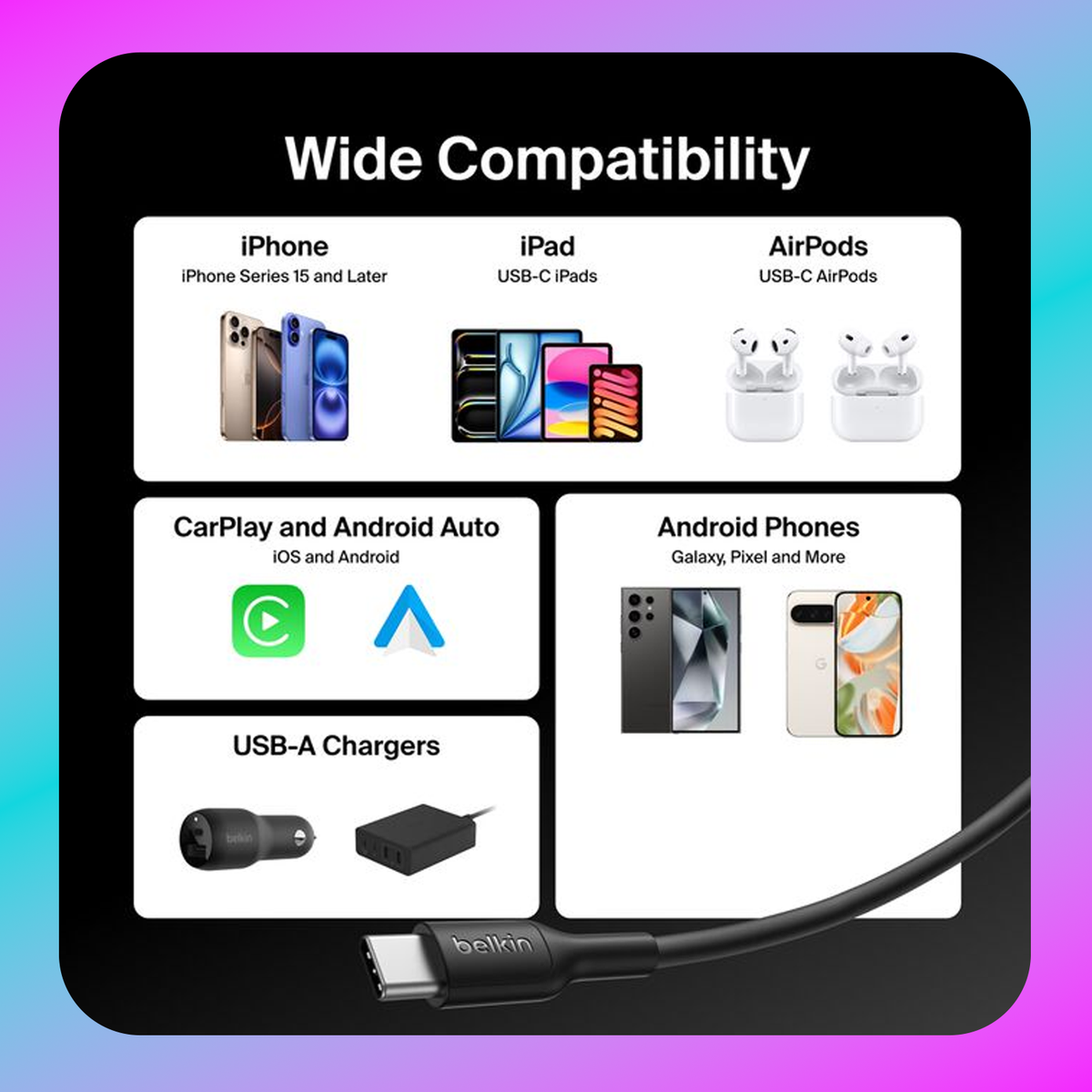 Belkin Boost Charge USB-A to USB-C Cable