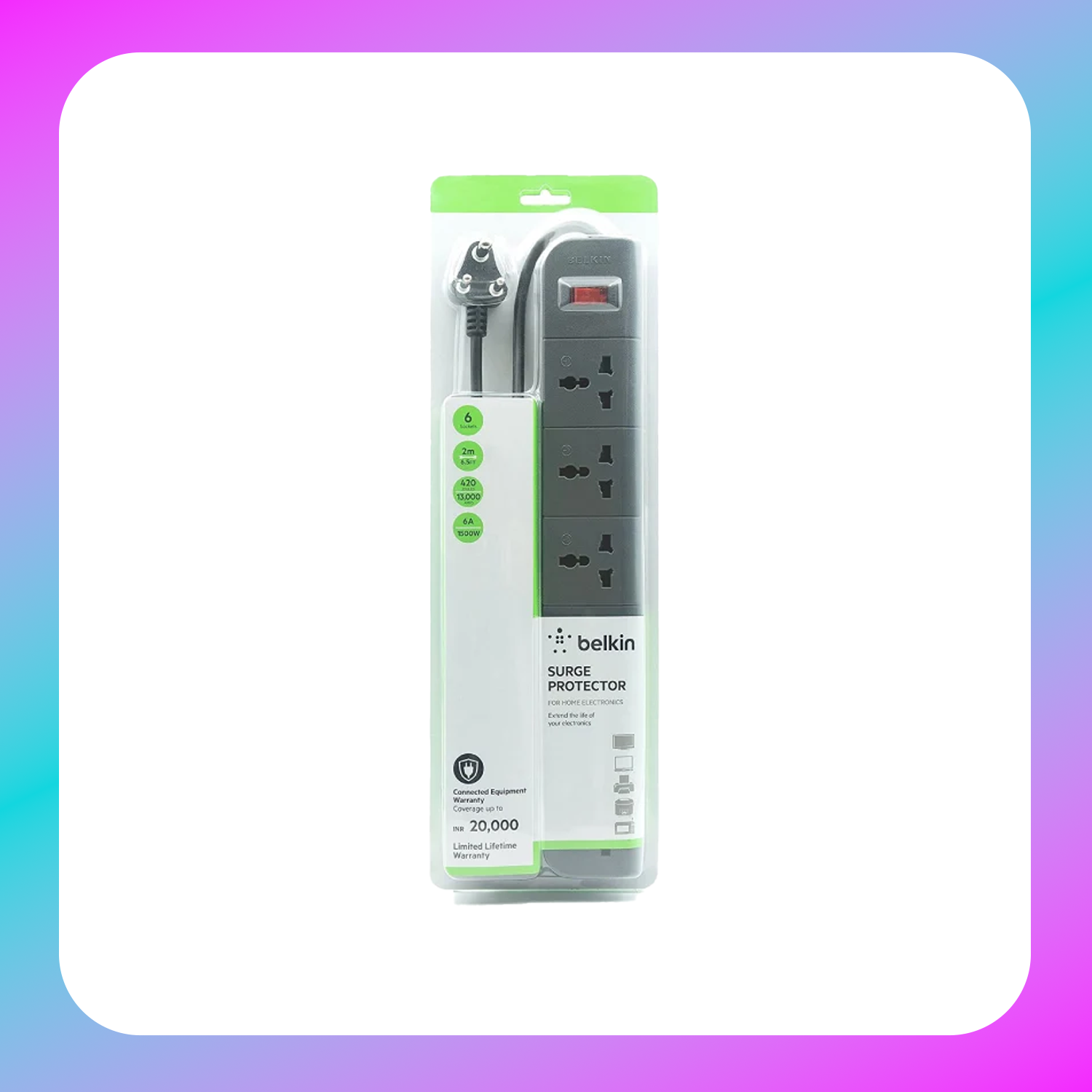 Belkin Surge Protector (6 Way) Secondary image