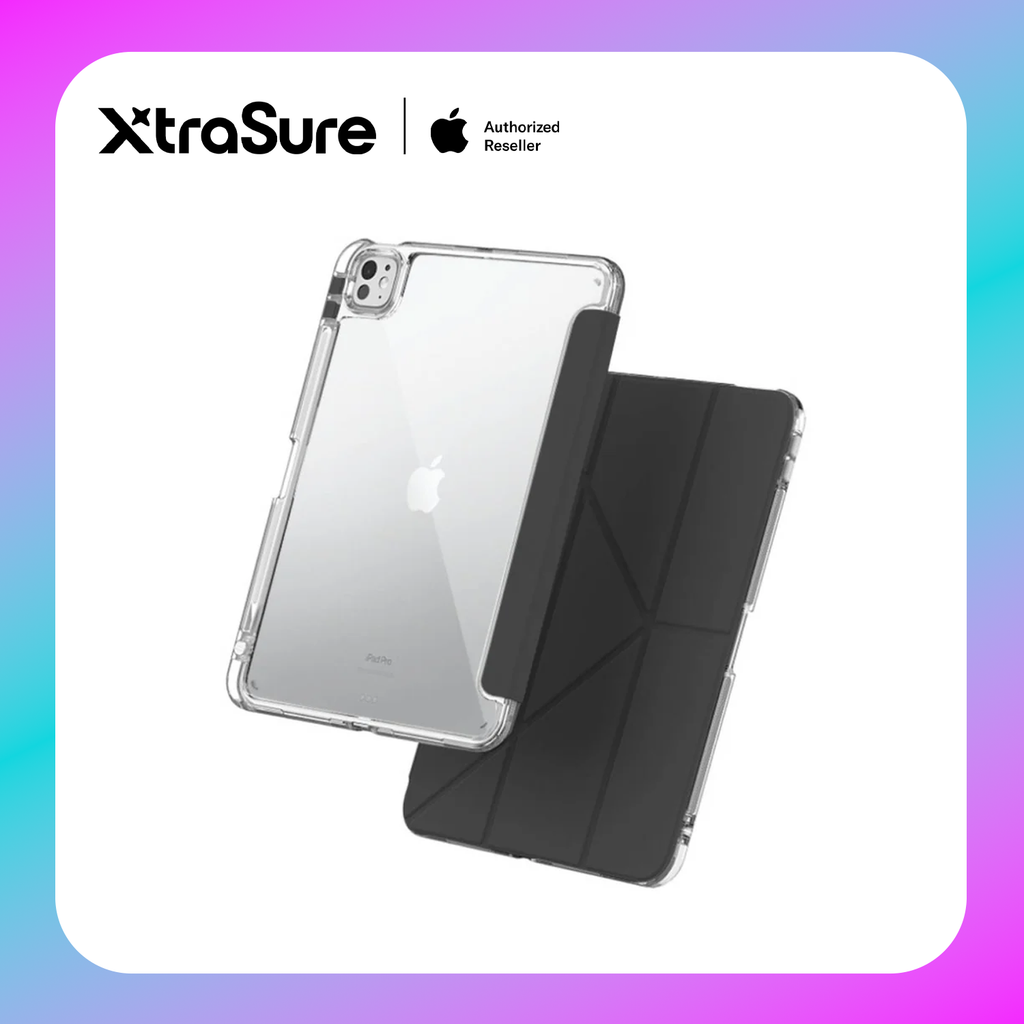 Mutural Clear Pro Folio Case for iPad M4, M3 & M2 Air 11"/ M2 Pro 11"/ Air 4/ Air 5