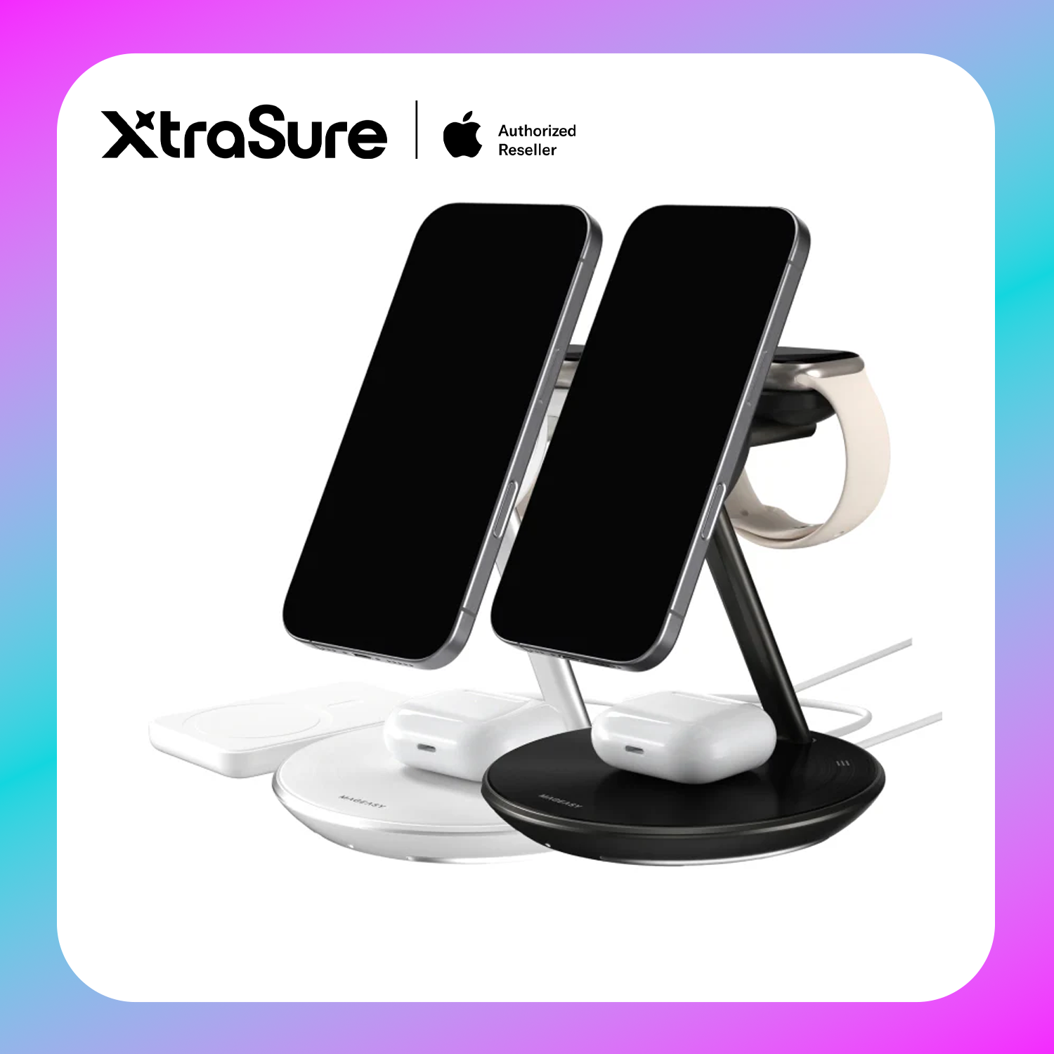 MagEasy Power Station 5-in-1 Magnetic Wireless Charging Stand with Qi2 15W
